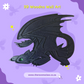 How to Train Your Dragon Inspired Toothless 3D Layered Wall Art
