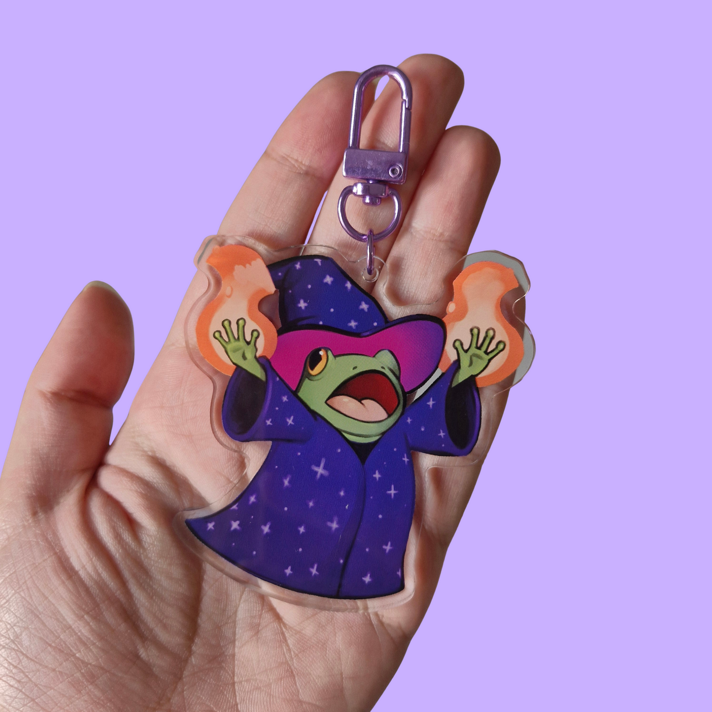 DnD inspired Wizard Frog Keyring
