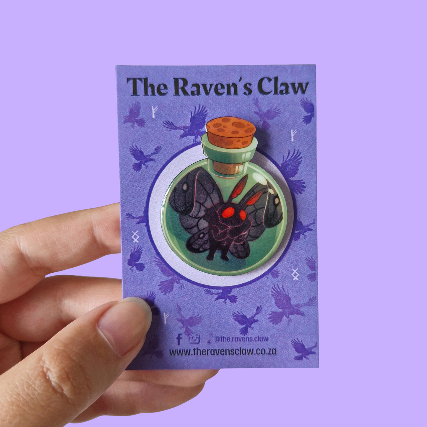 Mothman inspired Shrink Film Pin