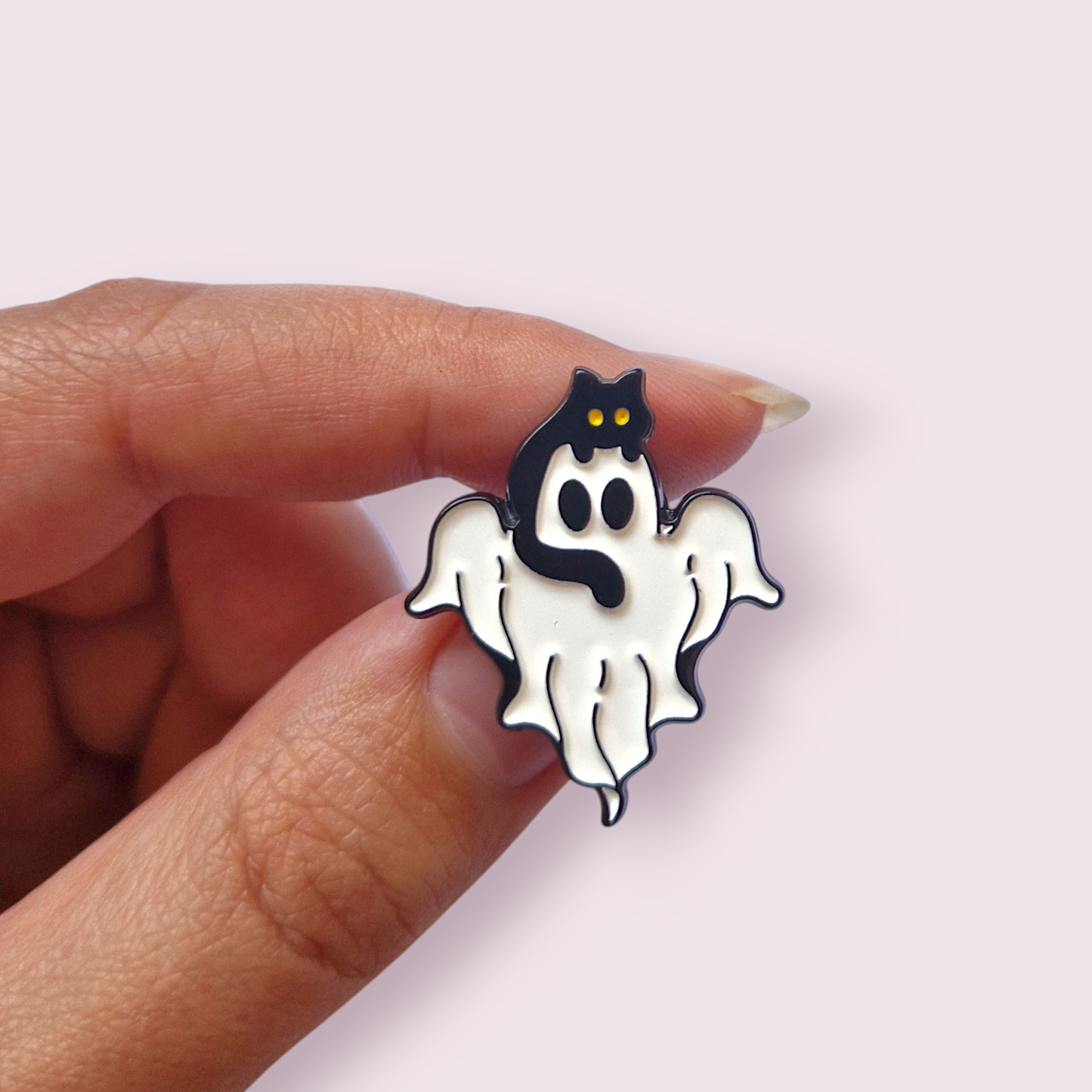 Ghost and Kitty Pin