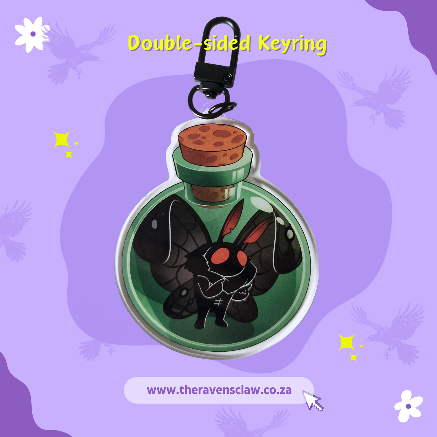 Mothman inspired Keyring