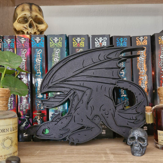 How to Train Your Dragon Inspired Toothless 3D Layered Wall Art
