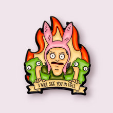 Load image into Gallery viewer, Bob&#39;s Burgers inspired Loiuse Beltcher Pin
