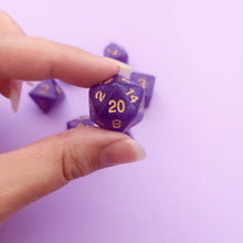 Load image into Gallery viewer, Purple Shimmer Dice Set
