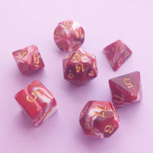 Load image into Gallery viewer, Red Swirl Dice Set

