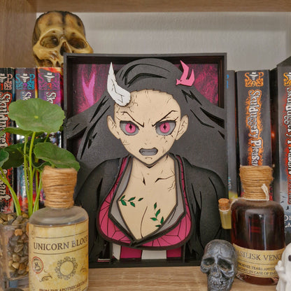 Demon Slayer Inspired Demon Nezuko 3D Layered Wall Art
