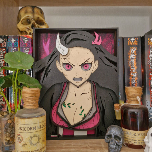 Demon Slayer Inspired Demon Nezuko 3D Layered Wall Art