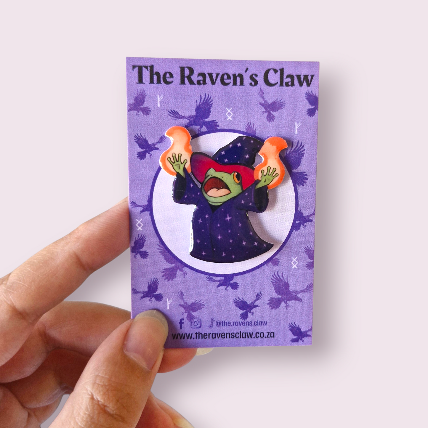 DnD inspired Wizard Frog Shrink Film Pin