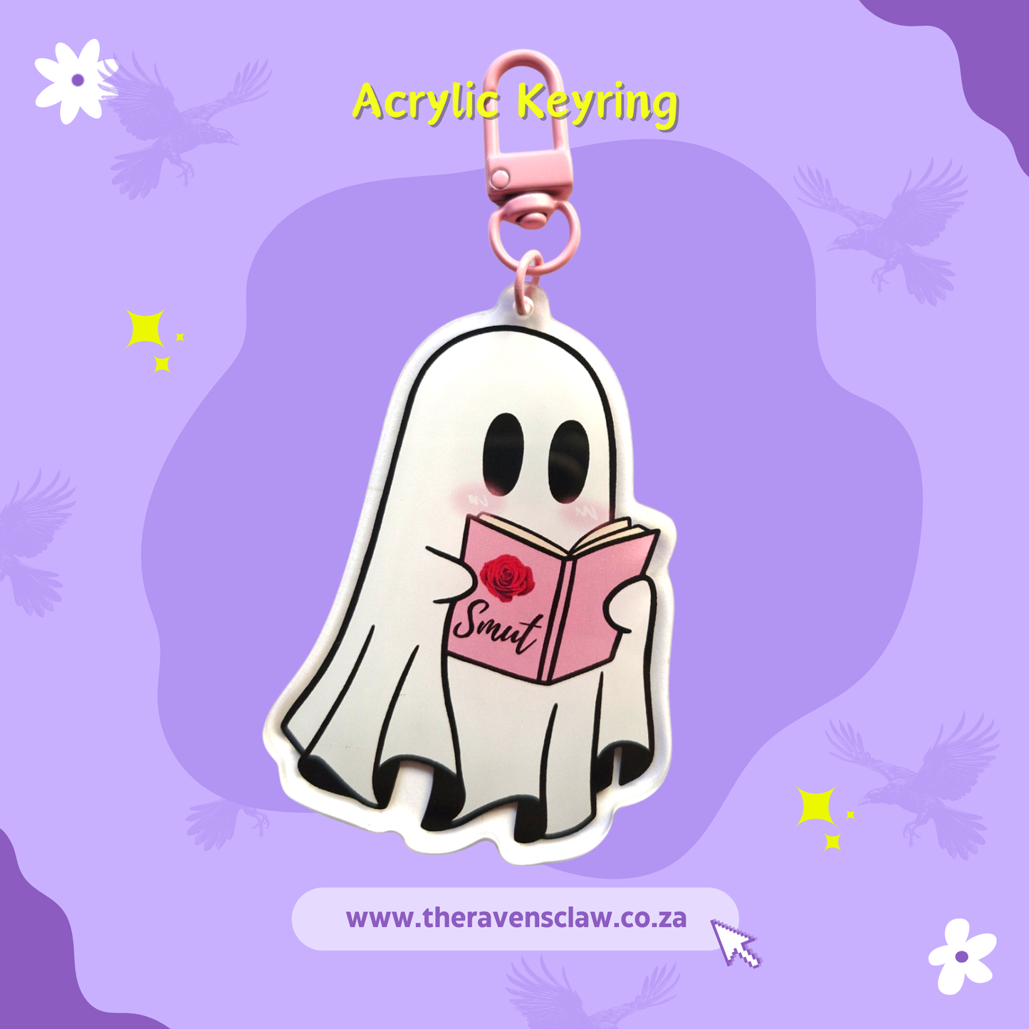 Smutty Ghost Acrylic Keyring