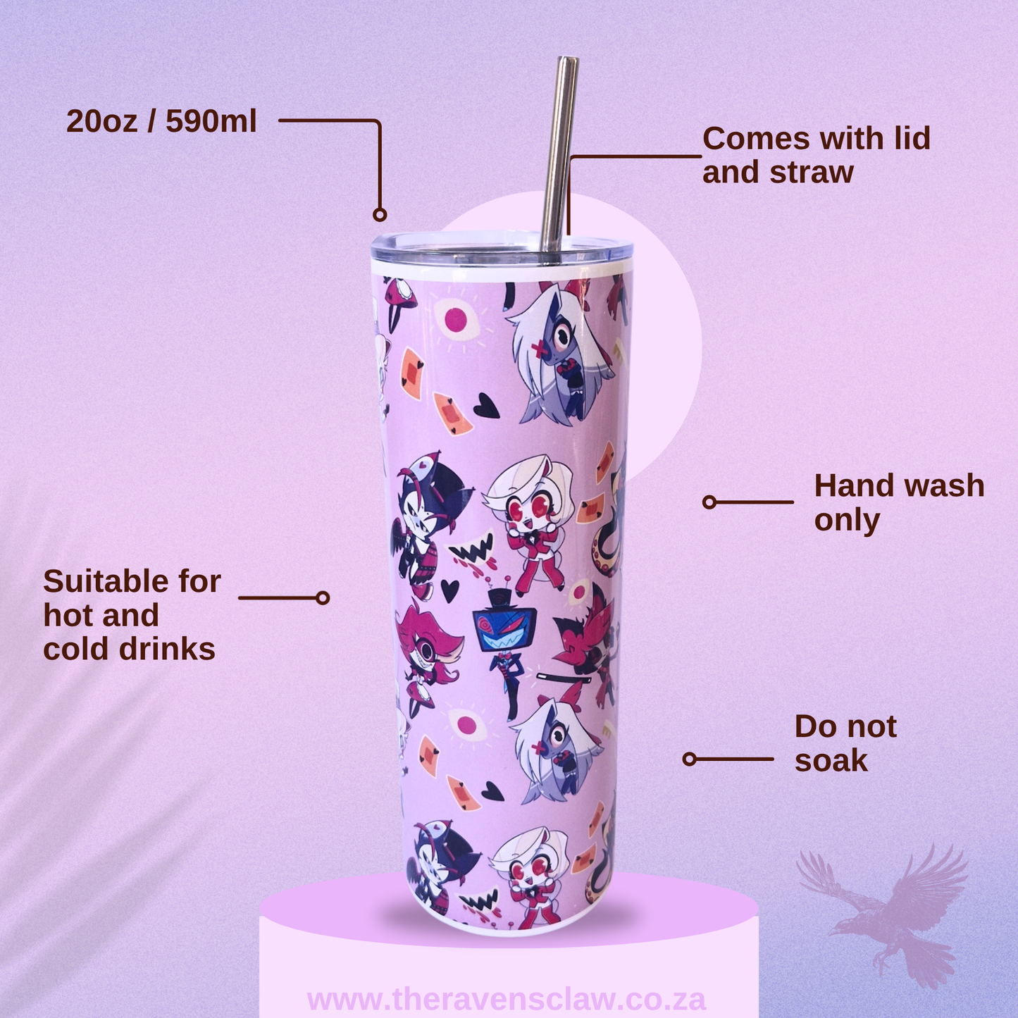 Hazbin Hotel inspired 20oz Tumbler