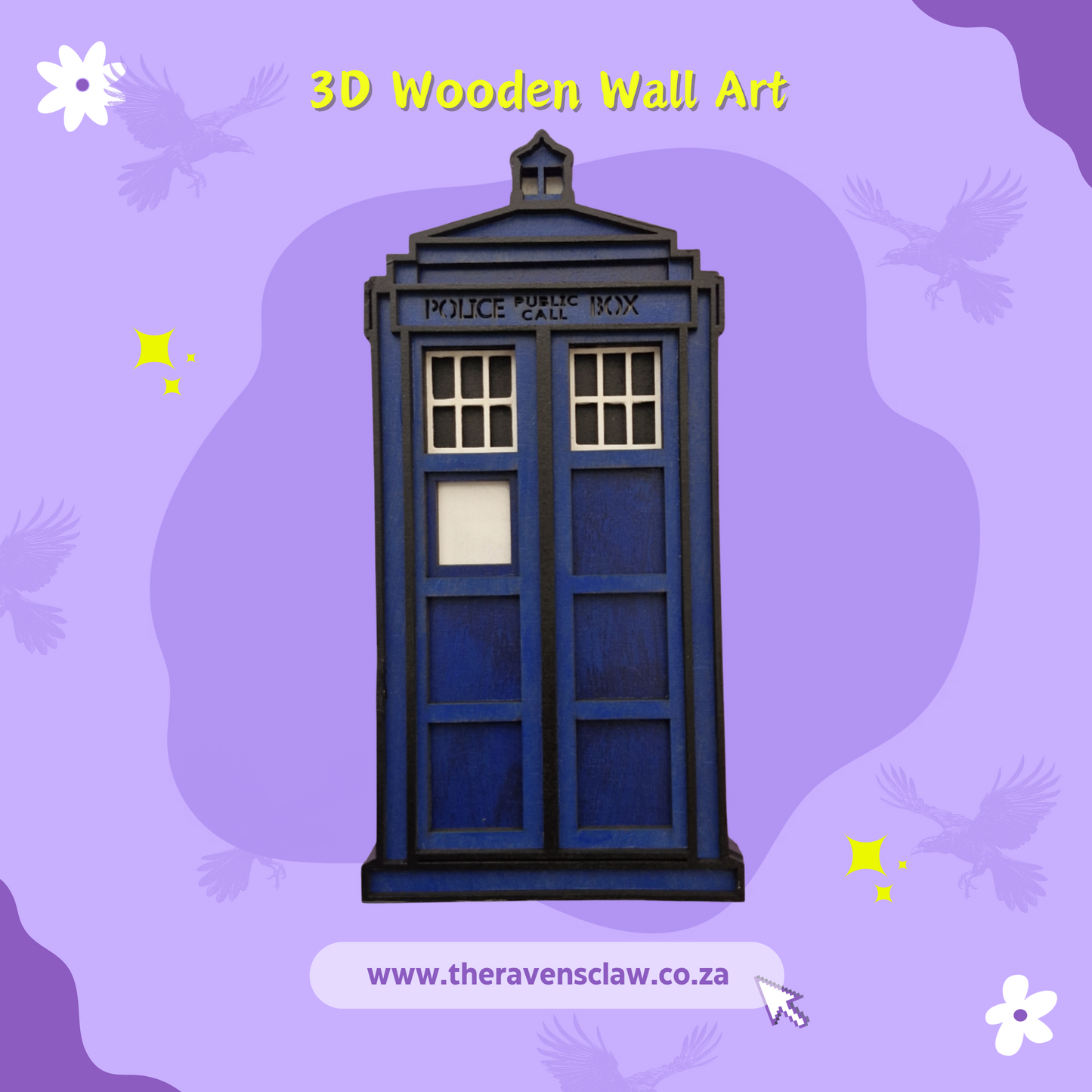 Doctor Who Inspired Tardis 3D Layered Wall Art