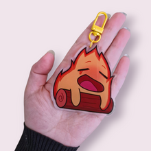 Load image into Gallery viewer, Howl&#39;s Moving Castle Inspired Calcifer Keyring
