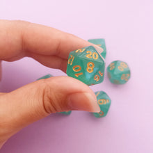Load image into Gallery viewer, Green Pearlescent Dice Set
