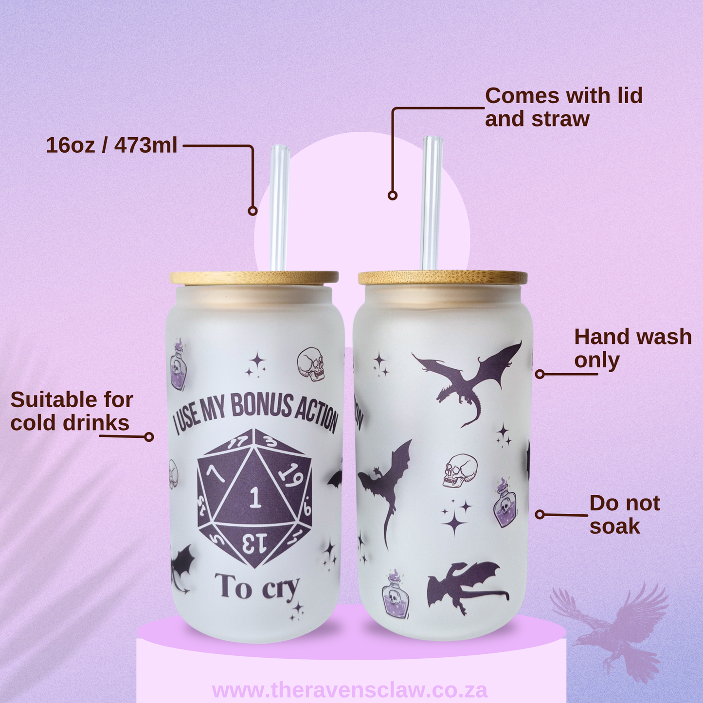 DnD inspired Nat 1 Glass