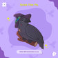 Witch's Familiar Raven Shrink Film Pin