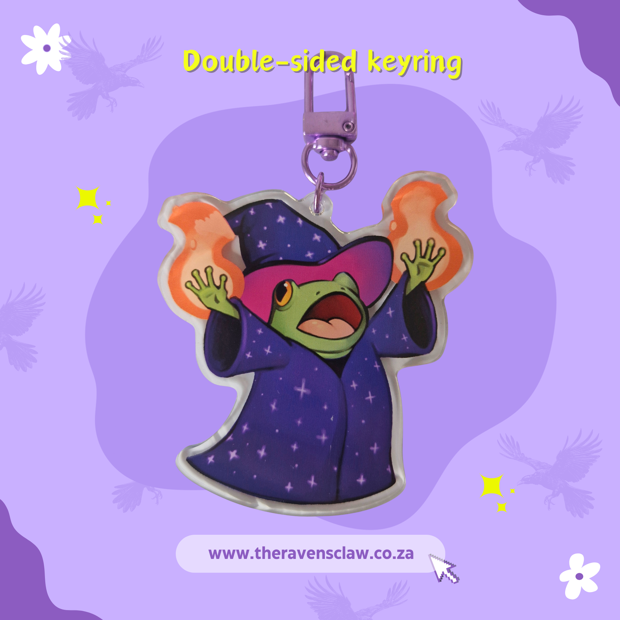 DnD inspired Wizard Frog Keyring – The Raven's Claw