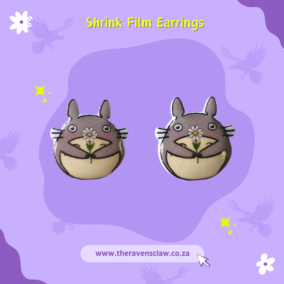 My Neighbour Totoro Inspired Stud Earrings