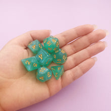 Load image into Gallery viewer, Green Pearlescent Dice Set
