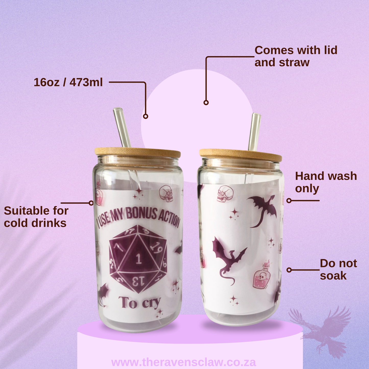 DnD inspired Nat 1 Glass