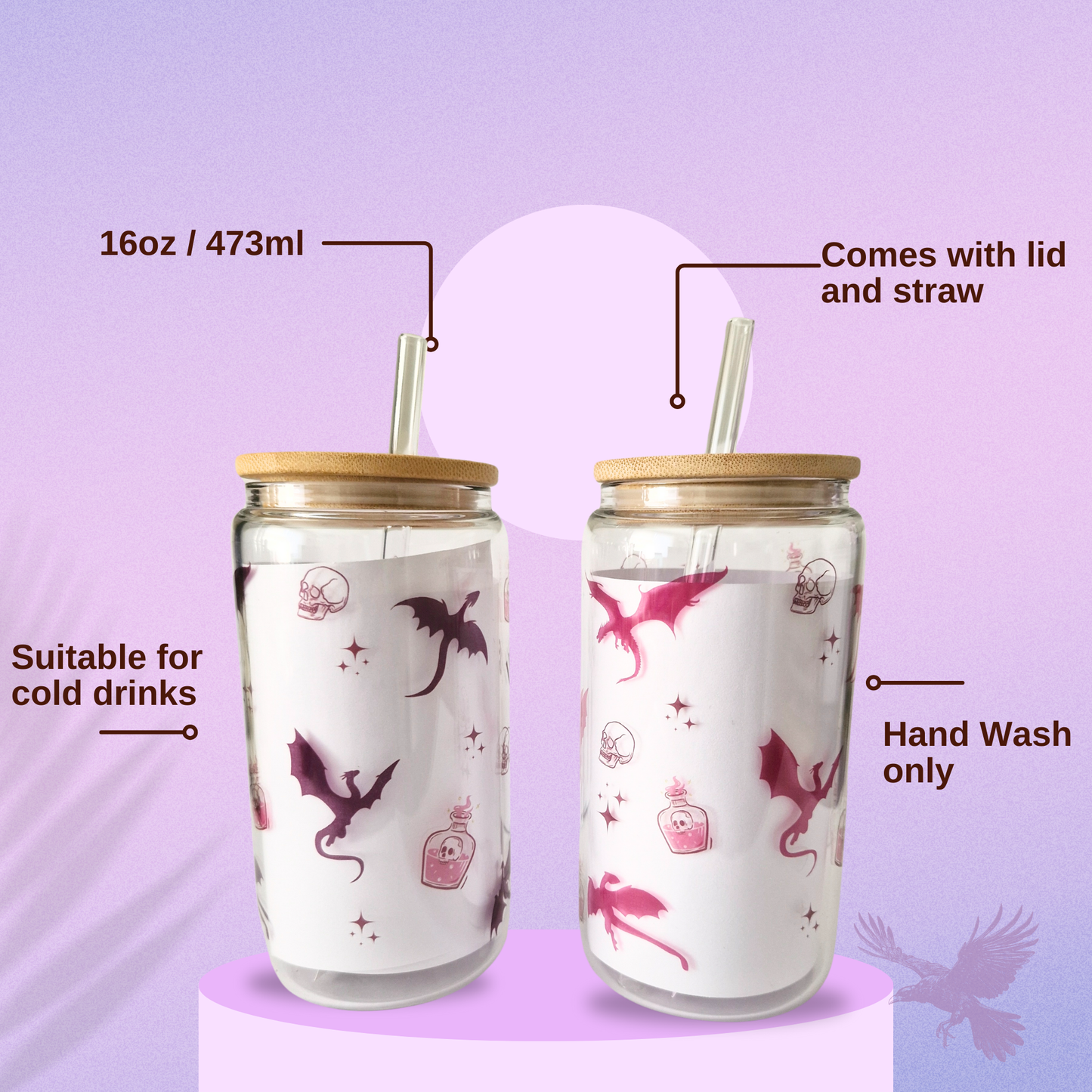 DnD inspired Nat 1 Glass