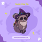 Witch's Familiar Raccoon Shrink Film Pin