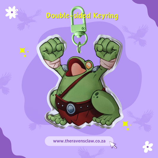 DnD inspired Barbarian Frog Keyring