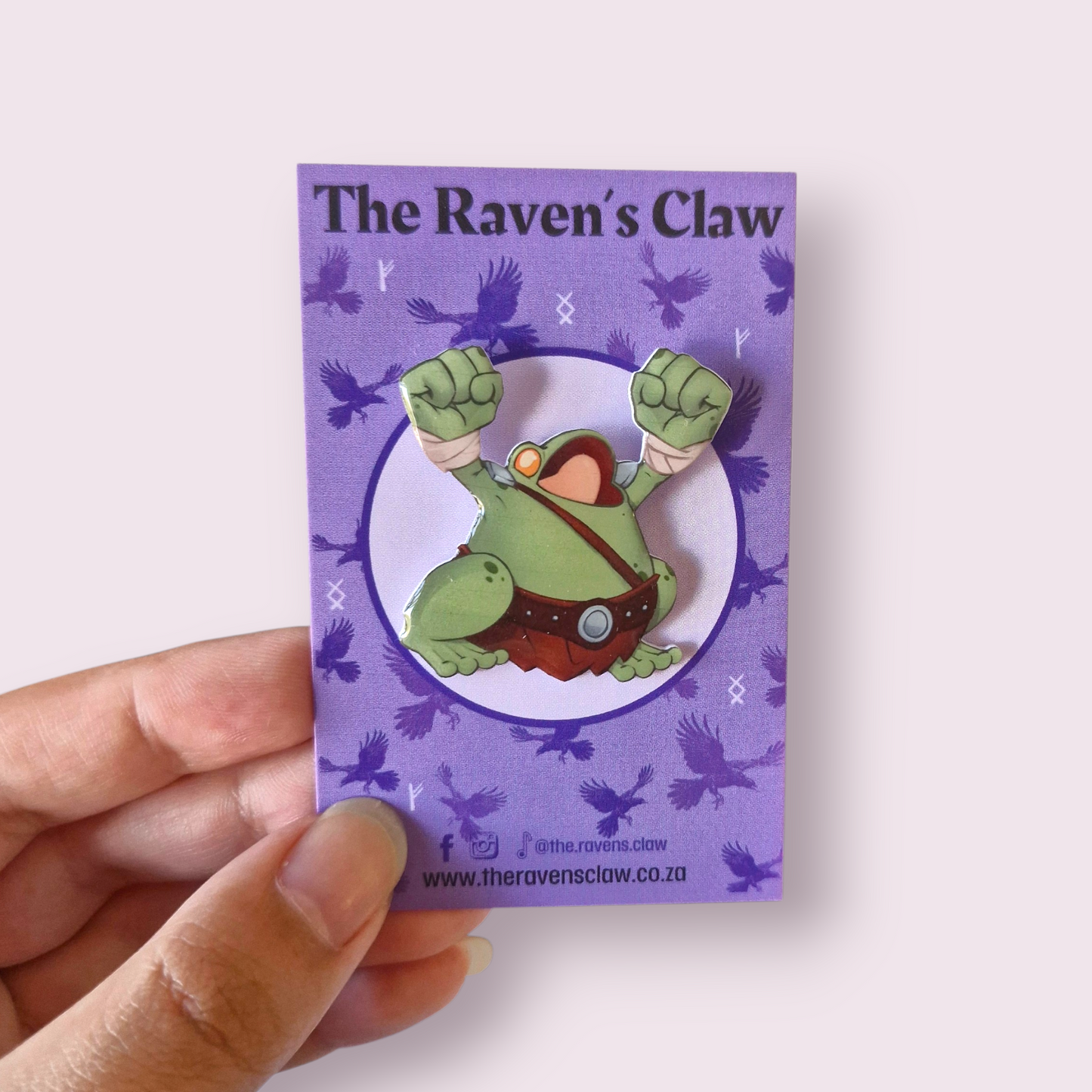 DnD inspired Barbarian Frog Shrink Film Pin