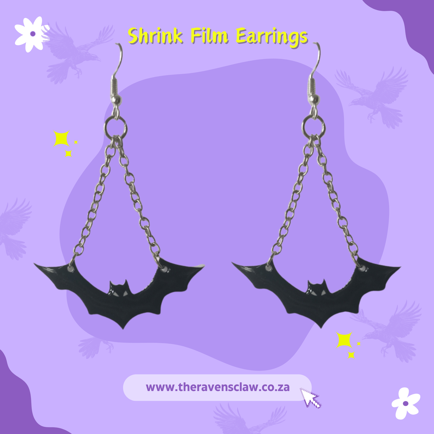 Bat Chain Earrings