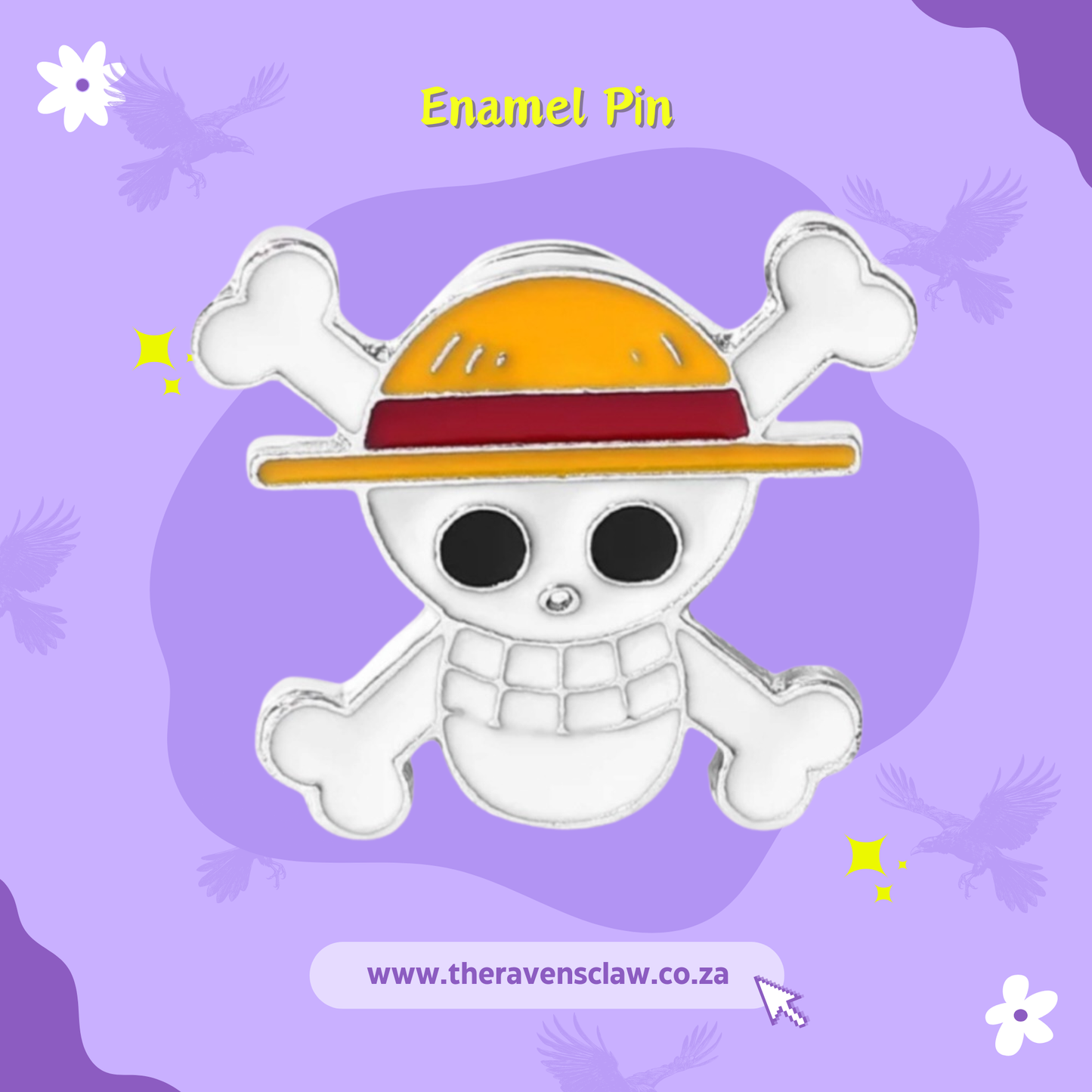 One Piece Inspired Straw Hat Pin