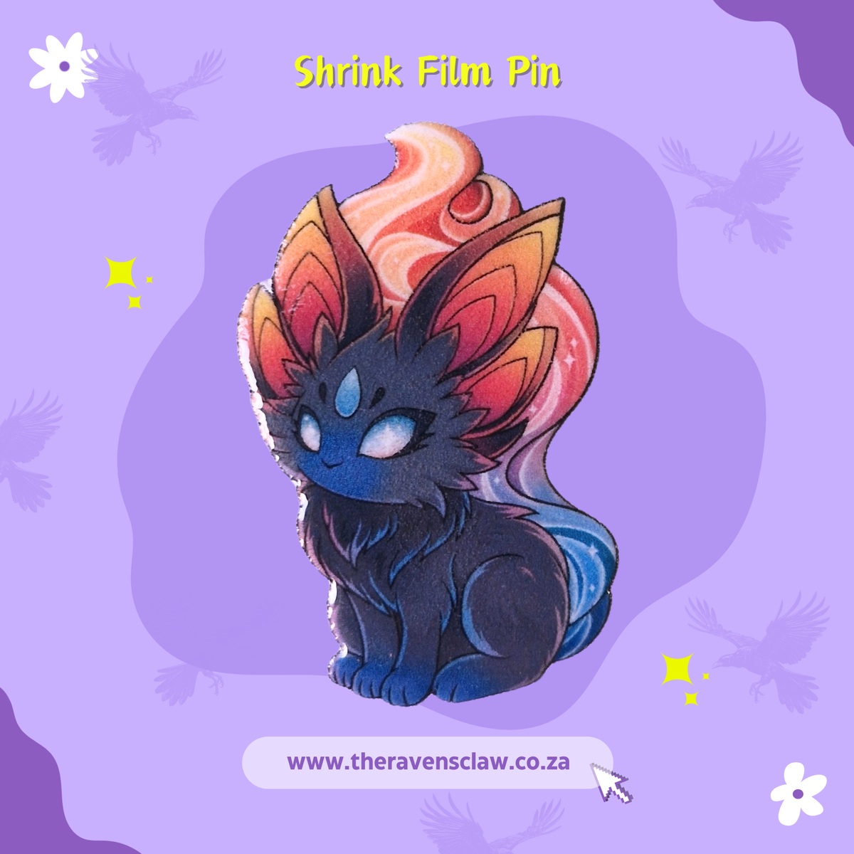 Cosmic Kitty Shrink Film Pin