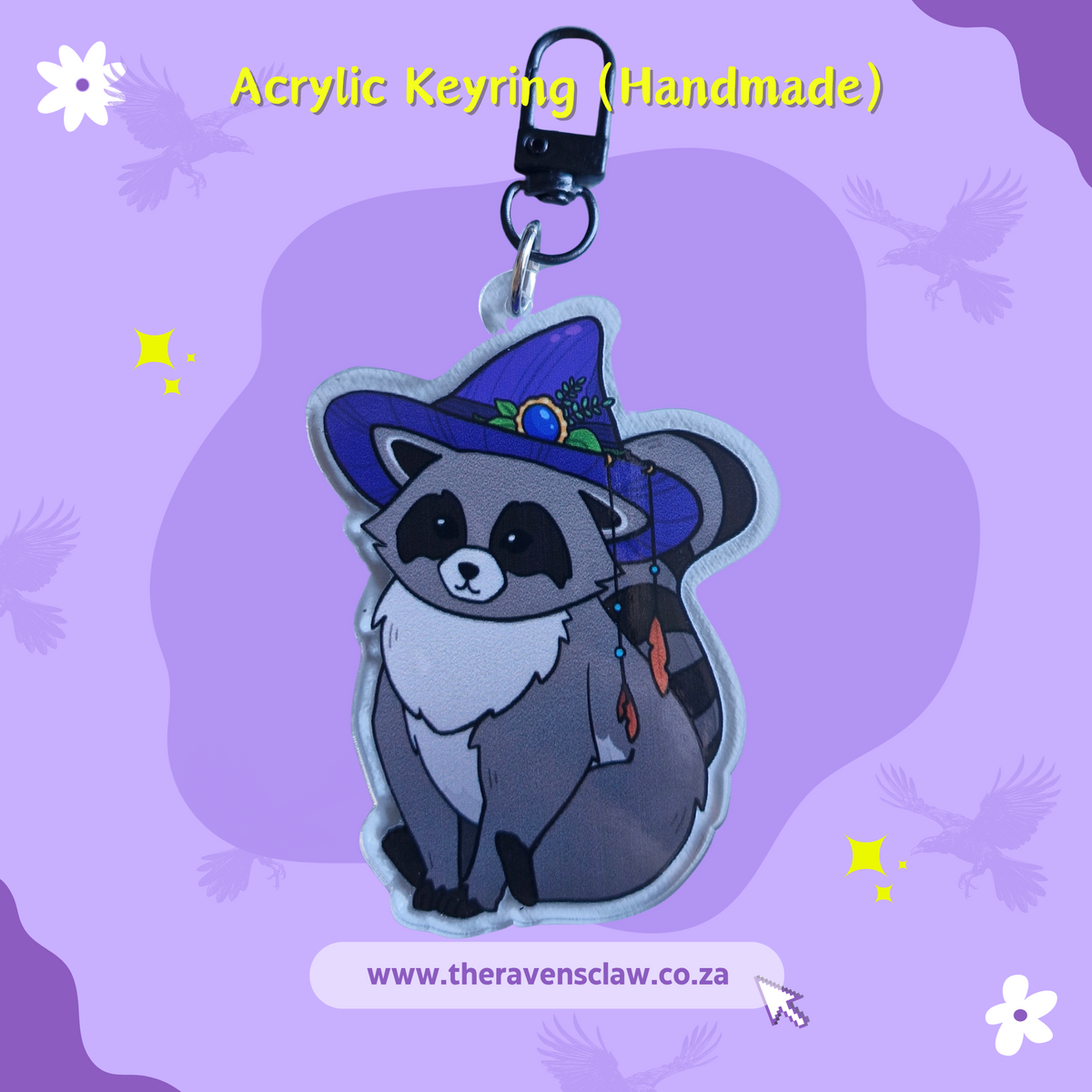 Witch's Familiar Raccoon Keyring