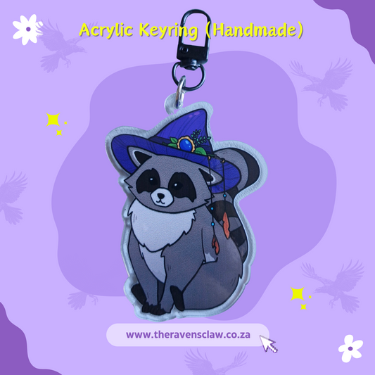 Witch's Familiar Raccoon Keyring