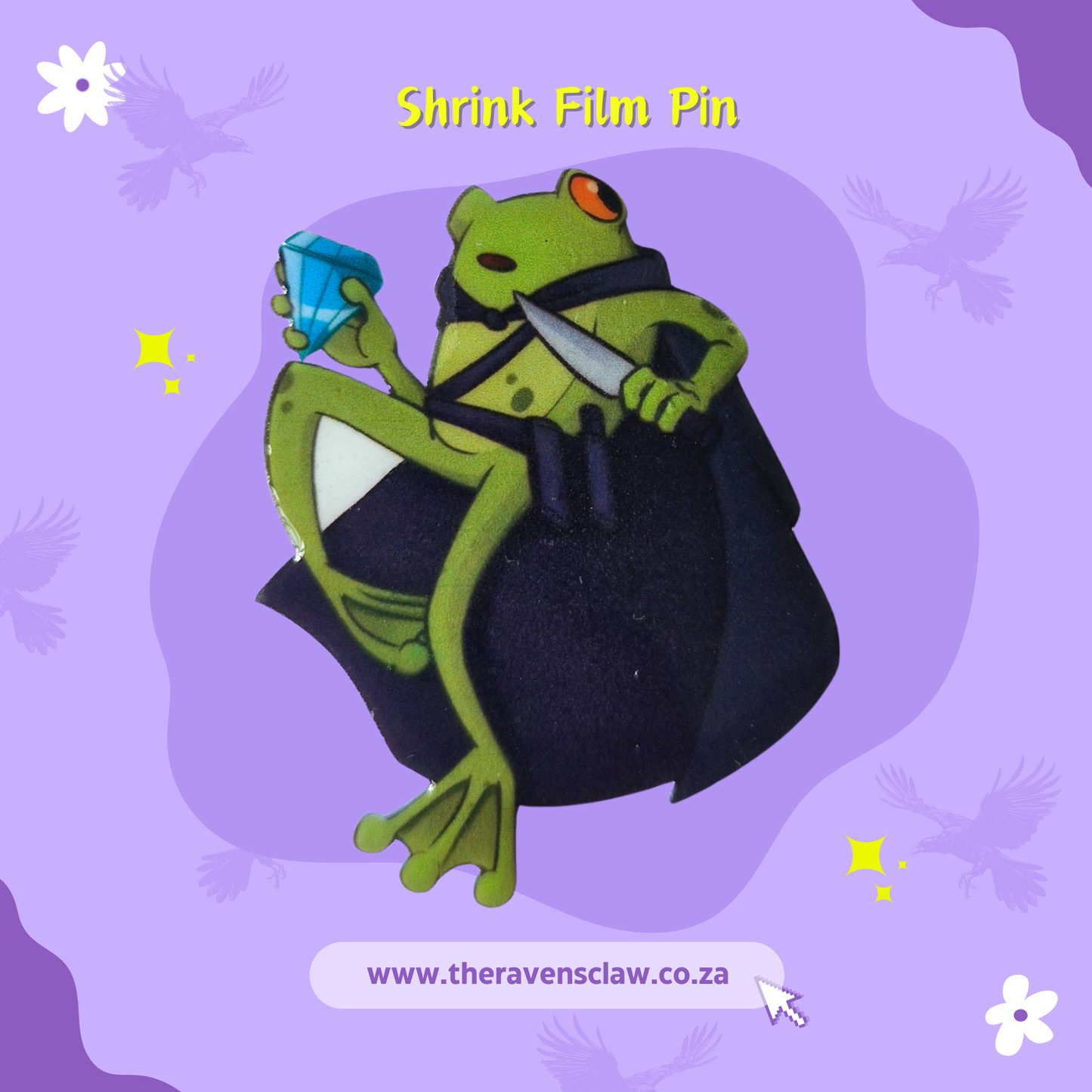 DnD inspired Rogue Frog Shrink Film Pin