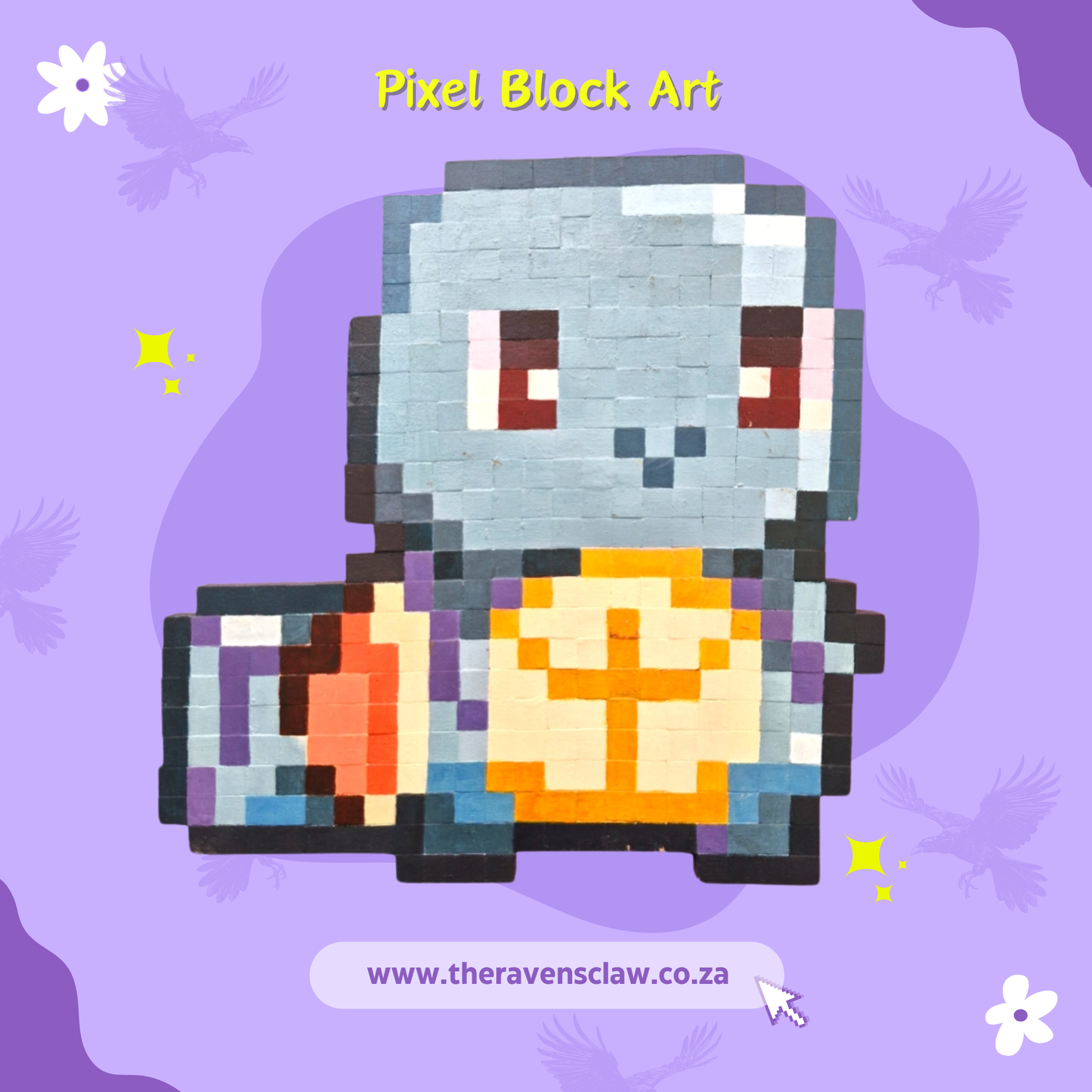 Pokémon inspired Squirtle Pixel Art