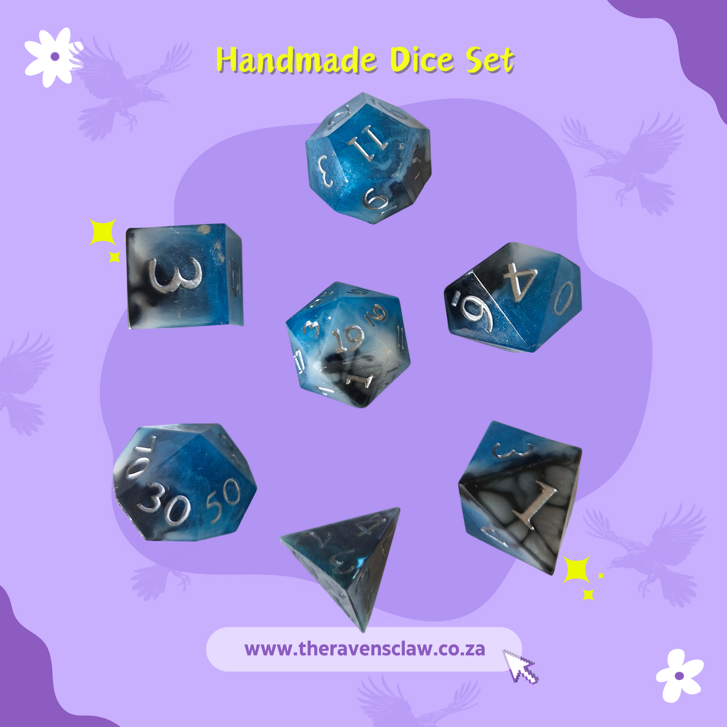Smoke on the Water Handmade Dice Set