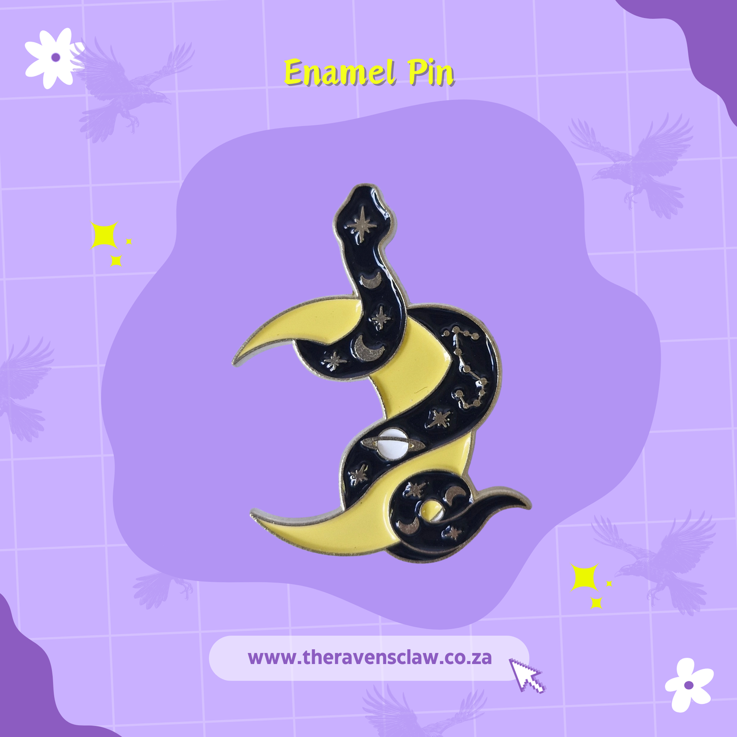 Snake Moon Pin