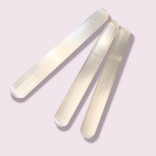 Load image into Gallery viewer, These gorgeous crystal wands are excellent for cleansing and removing negative attachments. Each crystal is uniquely different from the next, colours will vary. 1 piece. Please note these crystals are water soluble, do not get them wet.
