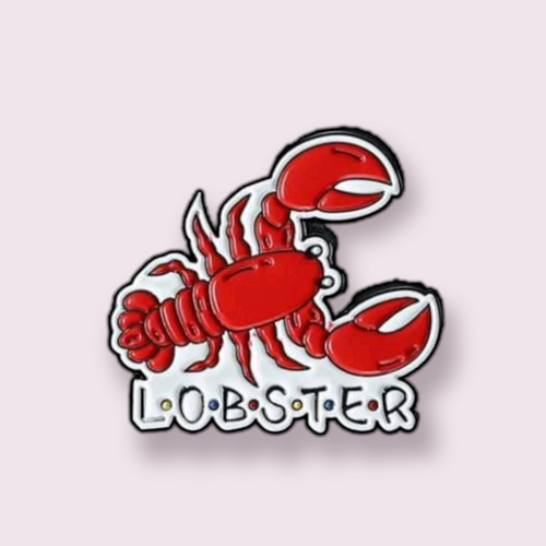 This hilarious pin is inspired by episode in “Friends” where Phoebe explains that a someone’s lobster is the person whom they are meant to be with forever. Pin Size Roughly 3x2.8cm. Material: Enamel and zinc alloy 