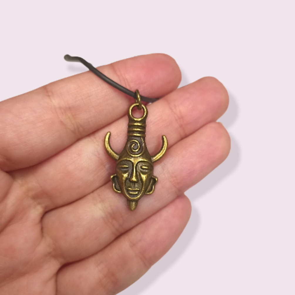A unique gift for any fans of the hit series, Supernatural. This piece is inspired by the necklace Sam gave Dean when they were children; it is later used by Cassiel to find Ch... God. Pendant Size Roughly 2x3cm. Material: Zinc Alloy 