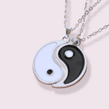 Load image into Gallery viewer, This gorgeous matching set is perfect as a couple or friendship necklace. It represents masculine and feminine energy and the balance in the world. Pendant Size Roughly 1.5x2.5cm. Material: zinc alloy.

