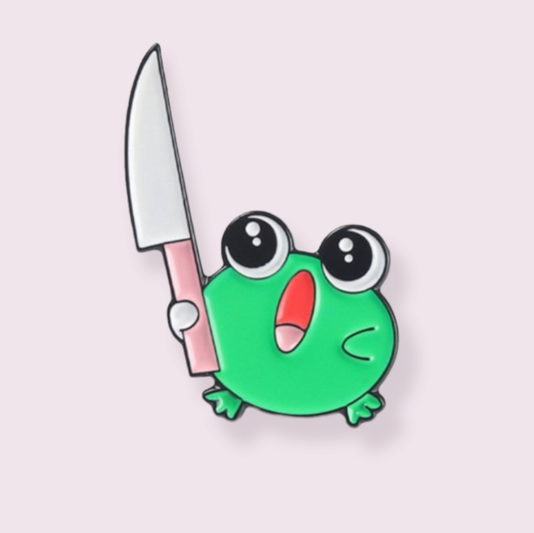 Stabby Frog Pin