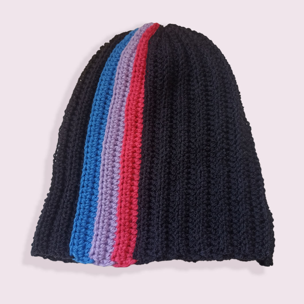 These gorgeous LGBTQ + beanies were created as an exclusive item for The Raven’s Claw by the talented artist Whimsy Wool. Each beanie is entirely made by hand. Size: Adult Large – Wash on delicate. 