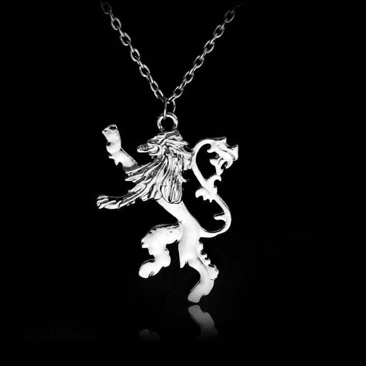 A unique gift for any fans of the hit series, Game of Throne. This piece is inspired by the house Lannister Sigel. Pendant Size Roughly 3x3.8cm. Material: Zinc Alloy 