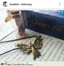Load image into Gallery viewer, *** Customer Photo *** A unique gift for book worms obsessed with Cassandra Clare Novels.  Pendant Size 4x5cm. Material: Zinc Alloy 
