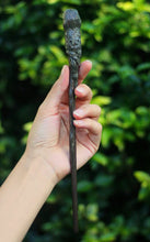 Load image into Gallery viewer, A must have for any Harry Potter fan. These incredible wands were hand created as an exclusive item for The Raven’s Claw by the talented artist Jaded Dragon Creations. Each wand is sculpted, hand cast and individually painted and takes multiple days to make a single wand. Wands measure at roughly 27cm and are made from a flexible material to aid in durability. As they are all made by hand, some slight differences may appear between wands. Wand care: do not bend and avoid contact with moisture.
